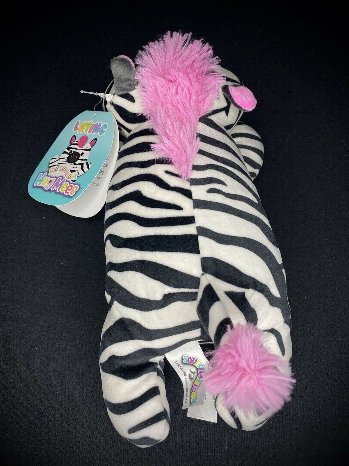 Squishmallow 13" Tracey the Zebra Laying Hug Mees | Sweet Magnolia Charms.