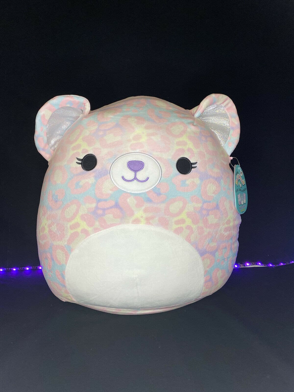 SQUISHMALLOW EFFIE the 16" pink purple Leopard BAM exclusive NWT HTF | Sweet Magnolia Charms.
