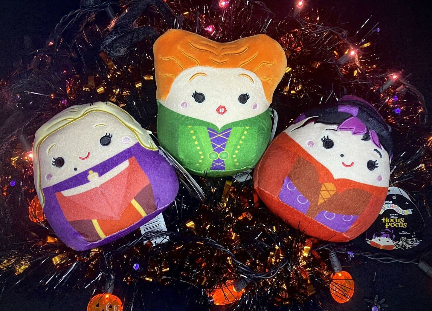 Squishmallow 5” SET Disney Hocus Pocus 5” Sanderson Sisters | Sweet Magnolia Charms.
