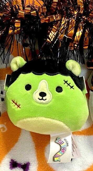 Squishmallow 3.5" Clip Len the Frankenstein Bear | Sweet Magnolia Charms.