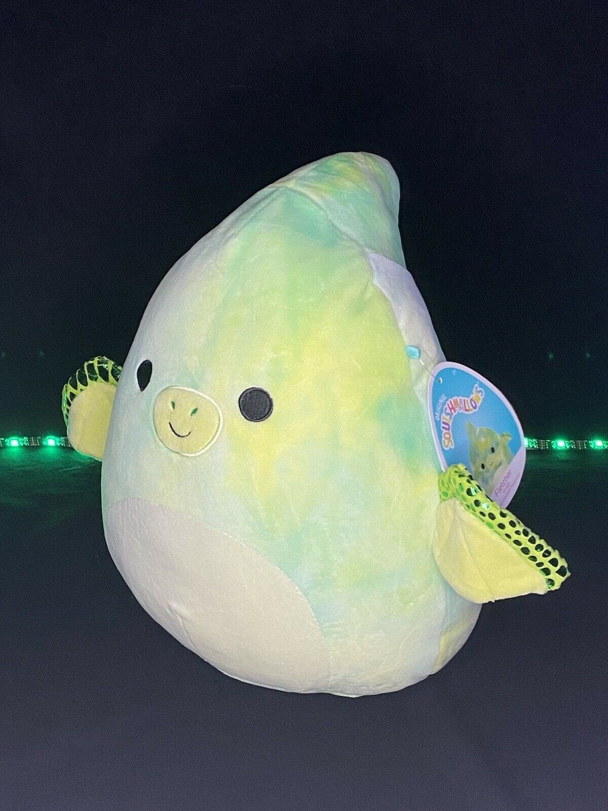 Squishmallow Fletcher The Pterodactyl 12” Green Tye Dye Dinosaur NWT HTF | Sweet Magnolia Charms.