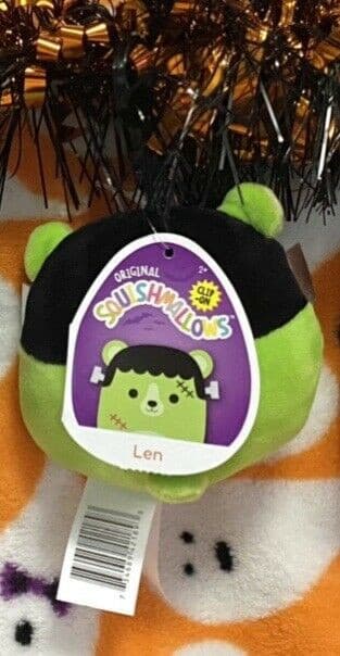 Squishmallow 3.5" Clip Len the Frankenstein Bear | Sweet Magnolia Charms.