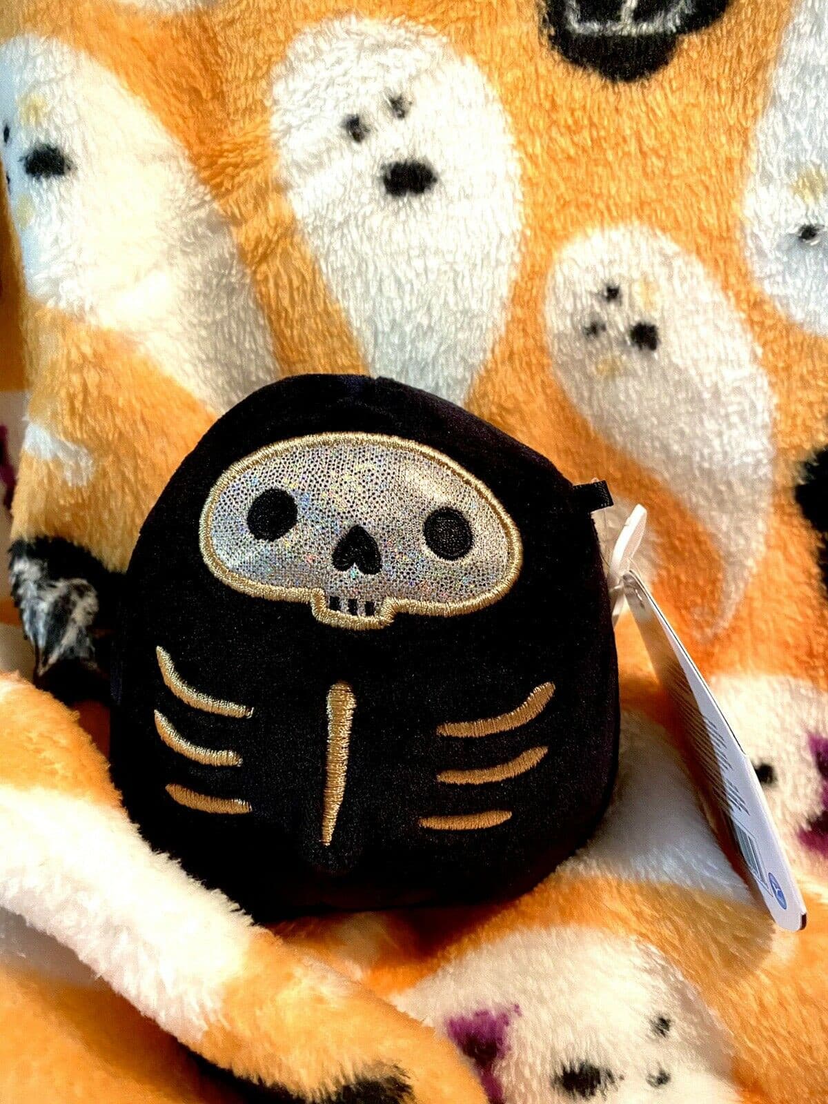 Squishmallows Halloween JUDITH the Iridescent Black Skeleton Mini 4" NWT HTF | Sweet Magnolia Charms.