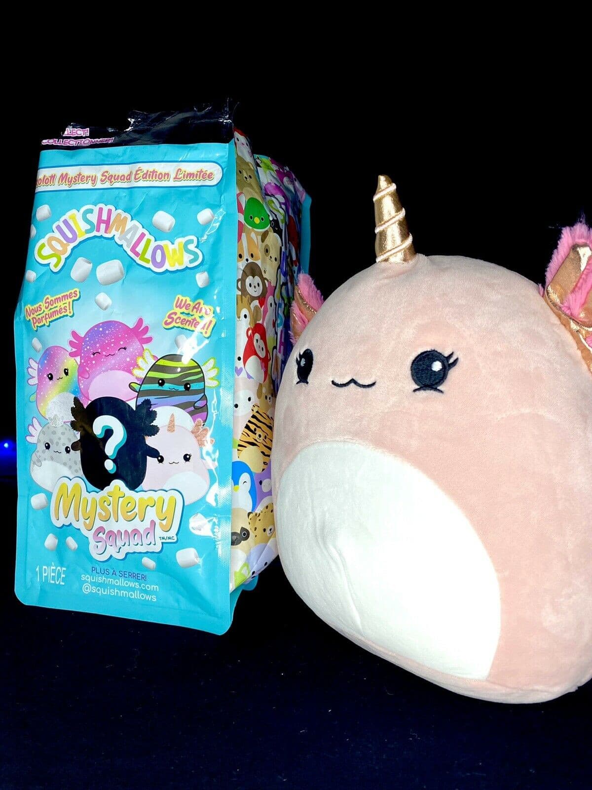 Squishmallow 8” Axolotl Mystery Squad Pink Unicorn Axolotl FRUIT SCENTED NEW | Sweet Magnolia Charms.