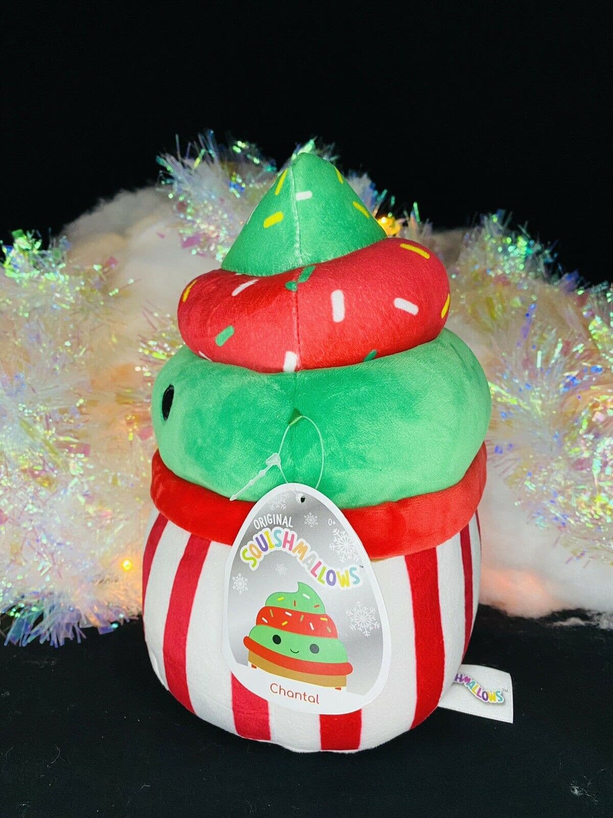 Squishmallow 8" Christmas SET Dulce the Peppermint, Chandra & Chantal the Cupcakes | Sweet Magnolia Charms.