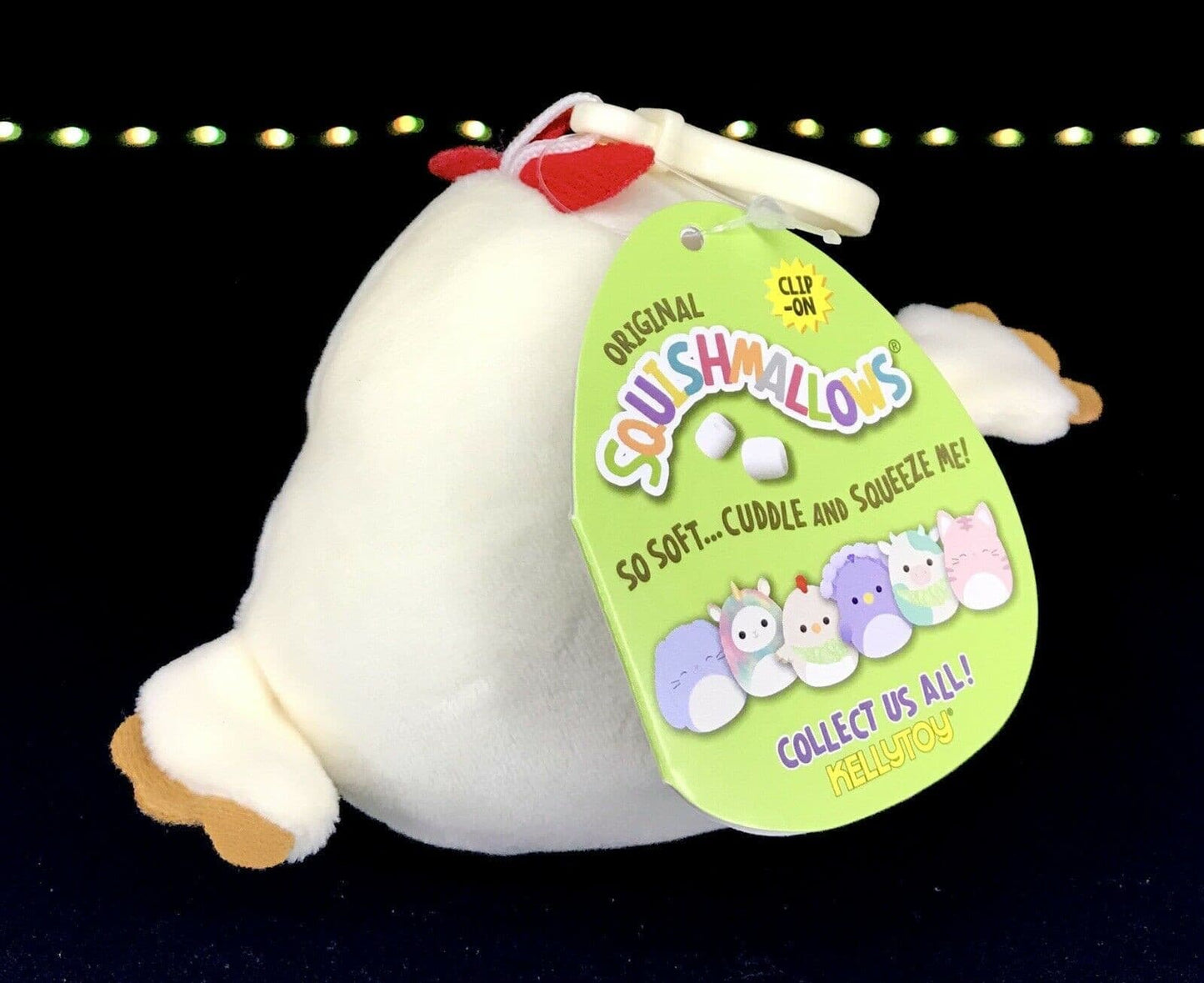 Squishmallow 3.5" Clip Todd the Chicken | Sweet Magnolia Charms.