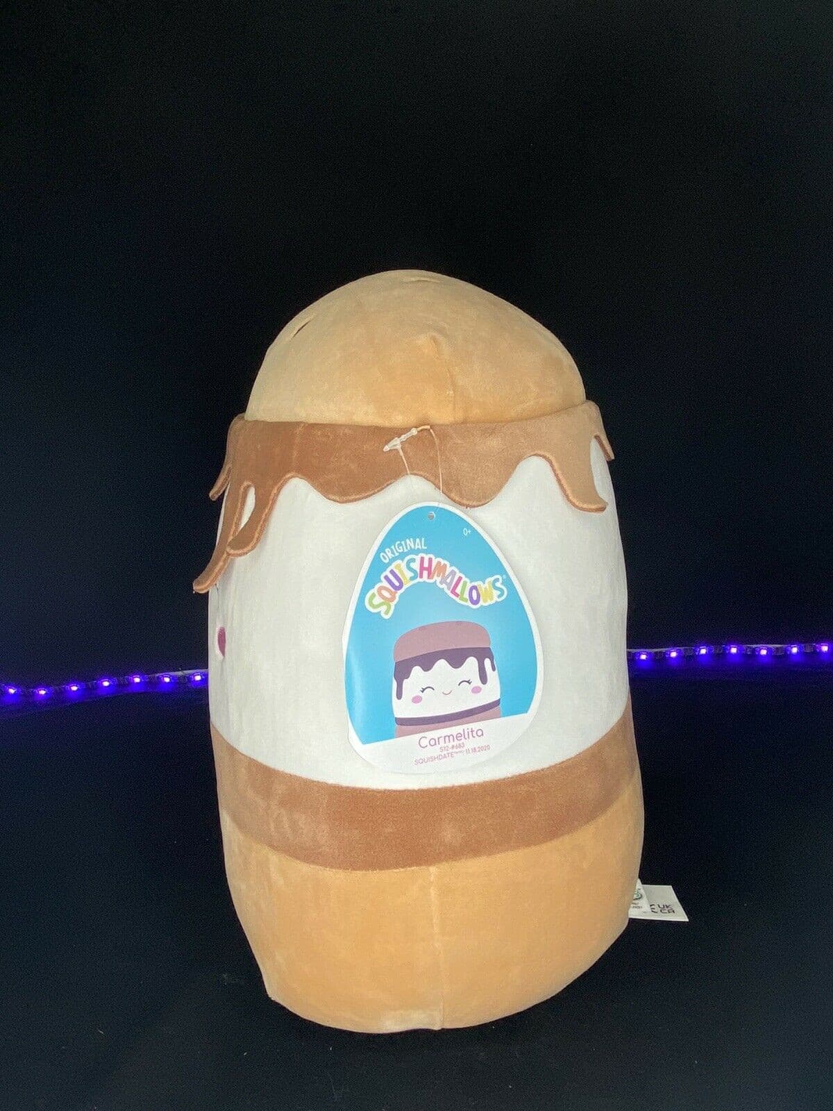 Squishmallow Carmelita 12" S'mores Squishmallow Kellytoy Stuffed Plush NWT HTF | Sweet Magnolia Charms.
