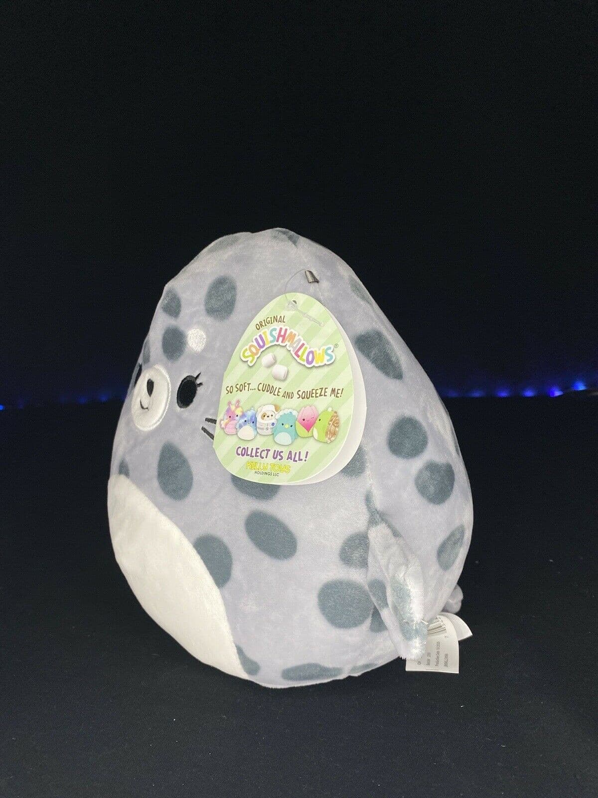 Squishmallow 8” Isis the Gray Spotted Seal | Sweet Magnolia Charms.