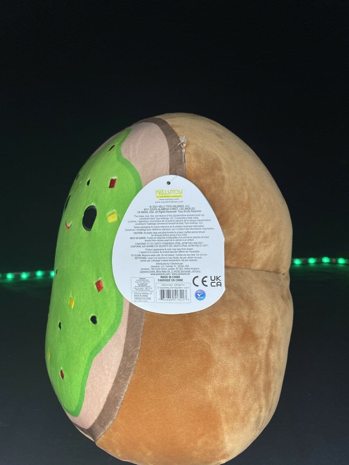 Squishmallow 12" Sinclair the Avocado Toast | Sweet Magnolia Charms.