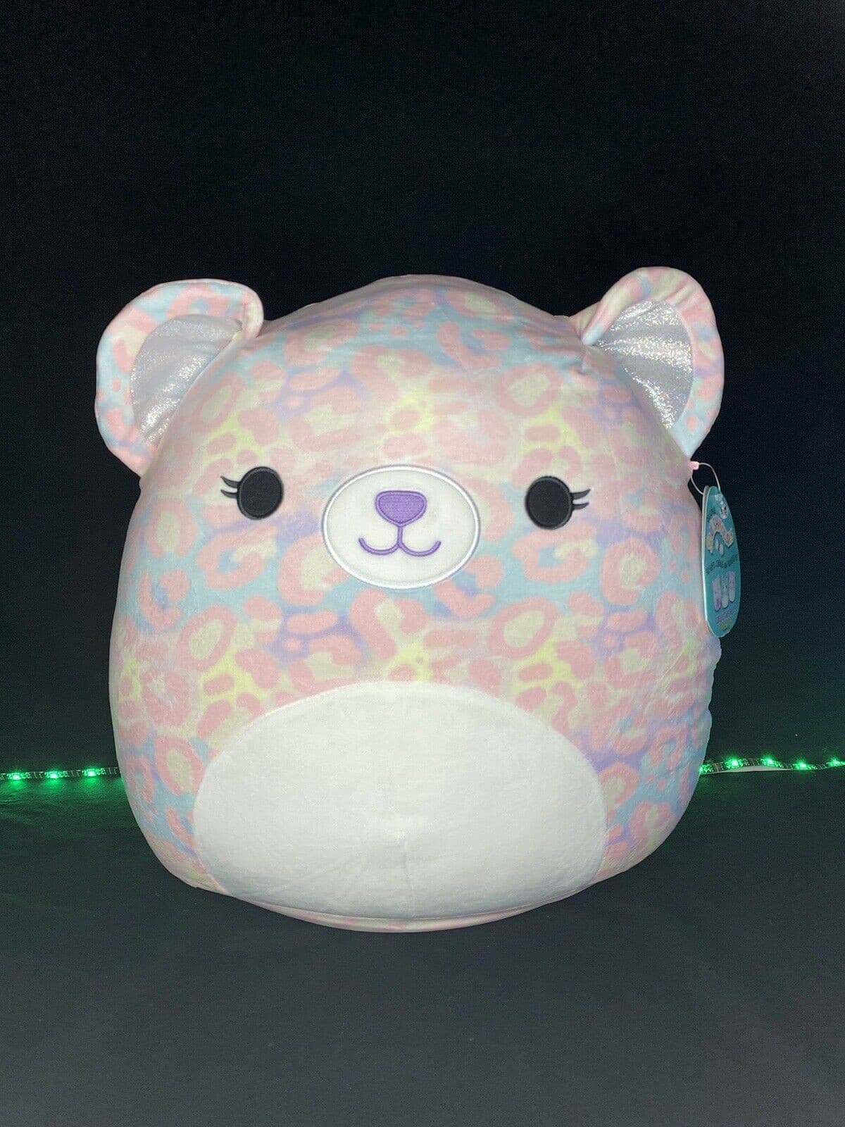 SQUISHMALLOW EFFIE the 16" pink purple Leopard BAM exclusive NWT HTF | Sweet Magnolia Charms.