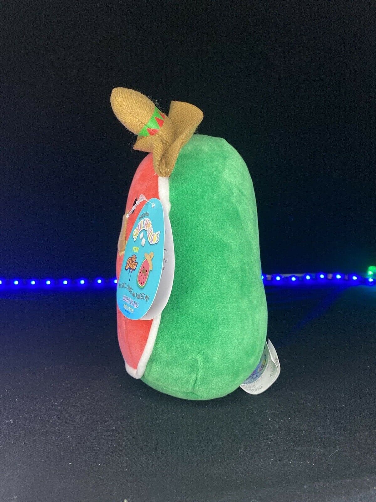 SQUISHMALLOW 7" ARTURO THE WATERMELON WITH SOMBRERO TOY DROPS EXCLUSIVE PLUSH | Sweet Magnolia Charms.