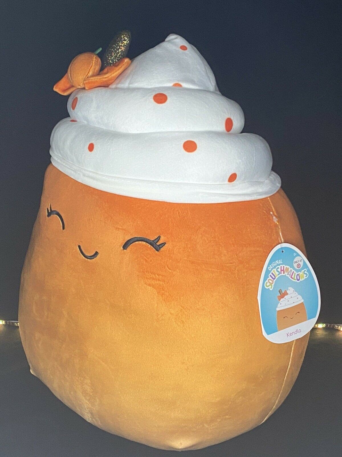 Squishmallow 14" Kendla the Pumpkin Spice Latte | Sweet Magnolia Charms.