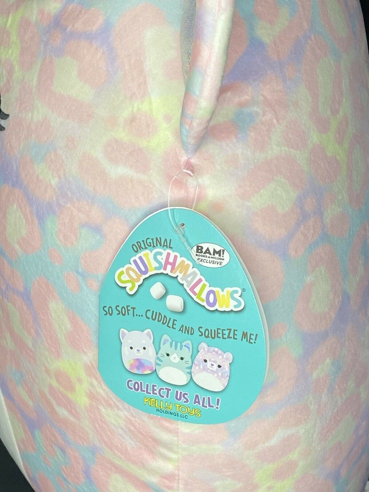 SQUISHMALLOW EFFIE the 16" pink purple Leopard BAM exclusive NWT HTF | Sweet Magnolia Charms.