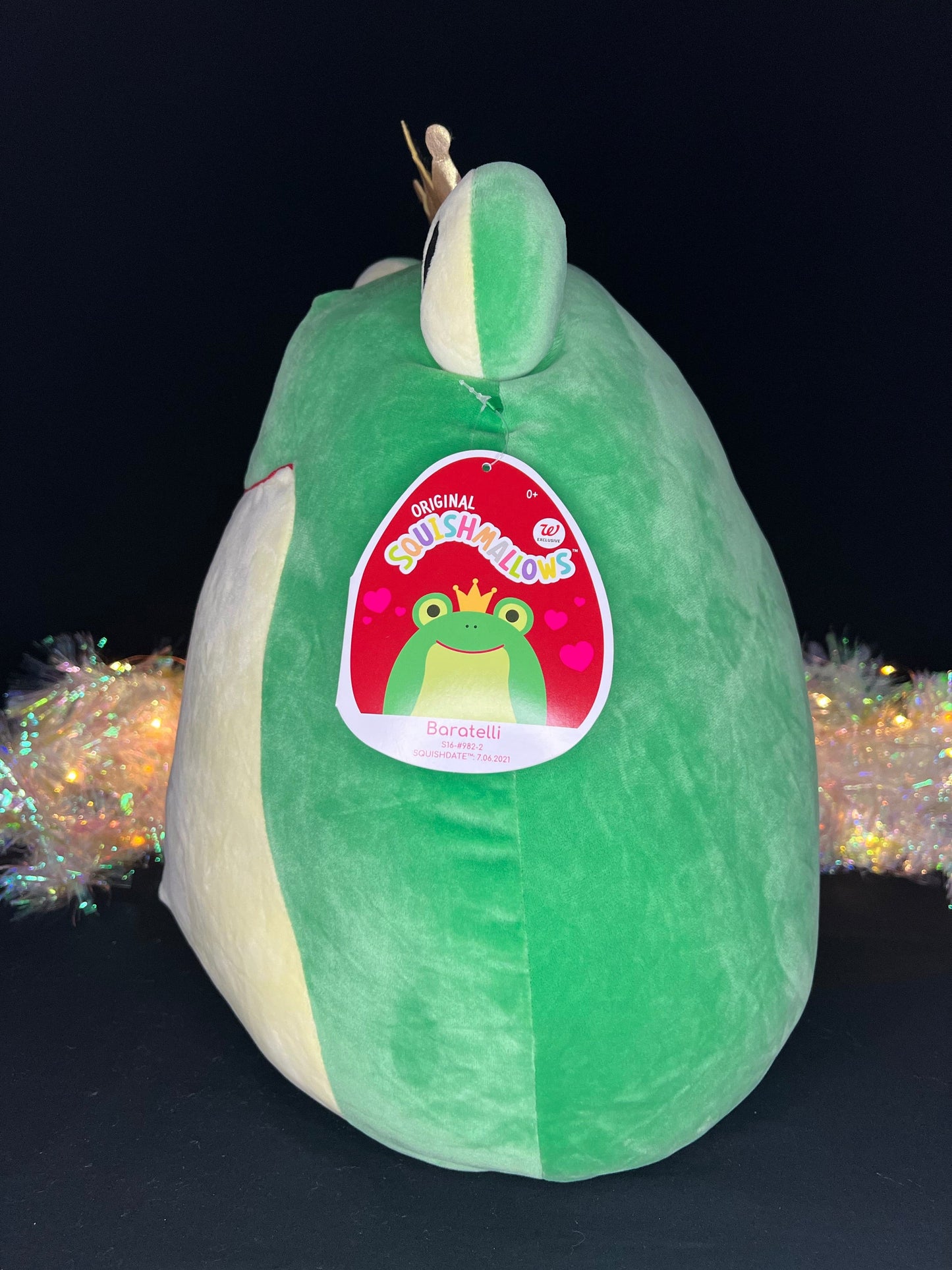 Squishmallow Baratelli the Frog Prince Plush.