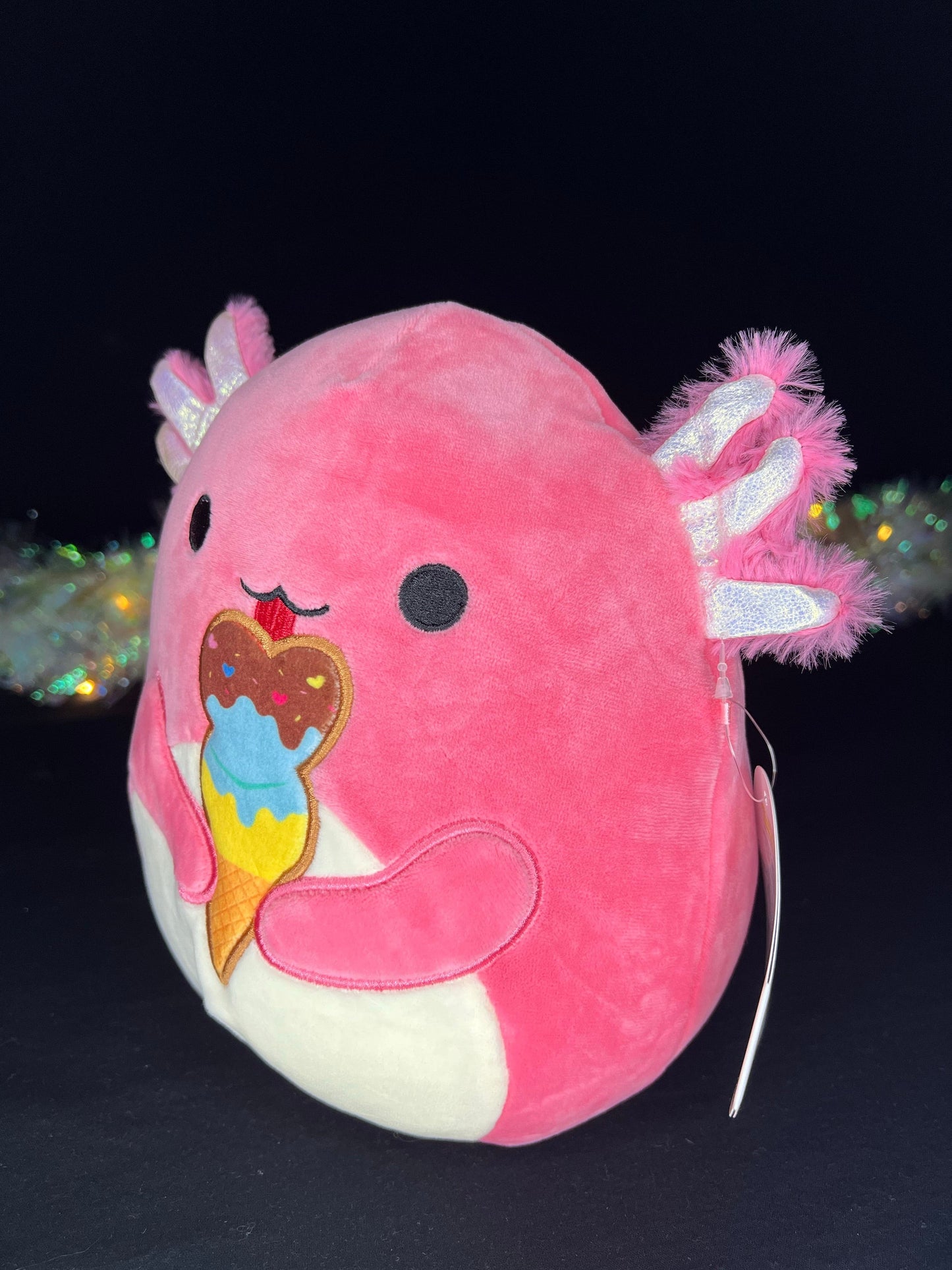Squishmallow 8” Archie the Axolotl with Ice Cream | Sweet Magnolia Charms.