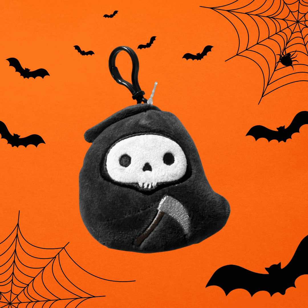 Squishmallow 3.5" Clip Otto the Grim Reaper.