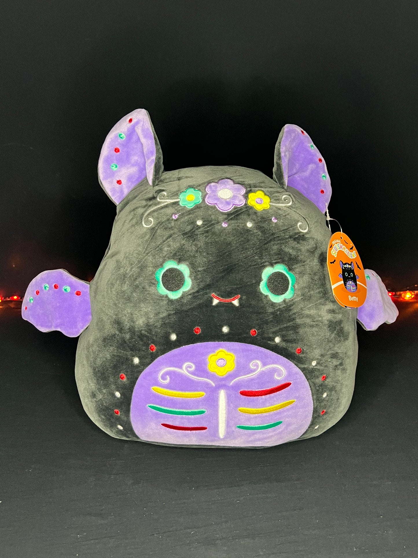 Squishmallow 12” Betty the Bat Day of the Dead.