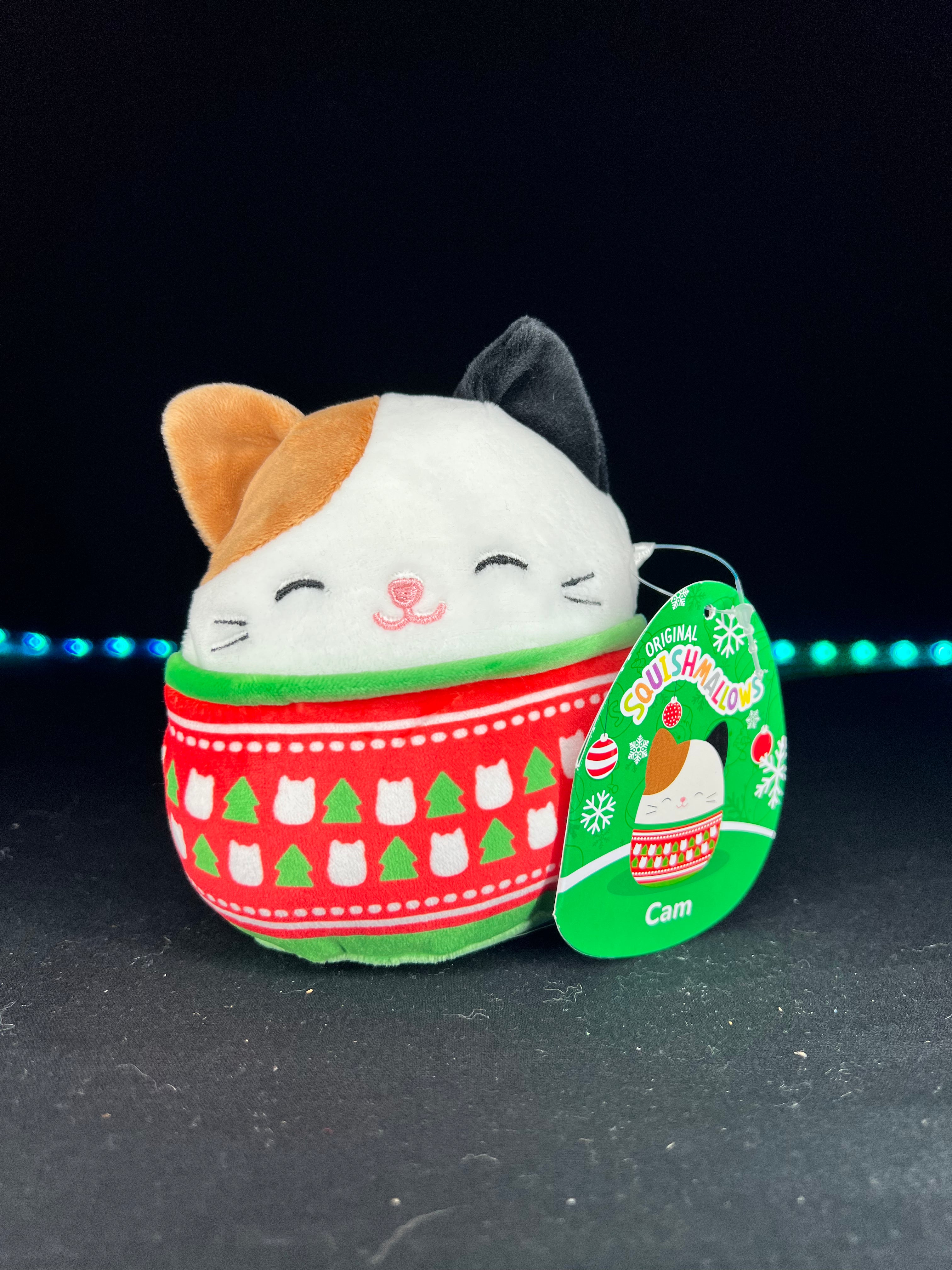 Squishmallows Official Cam the Cat 4-Inch Ornament Plush