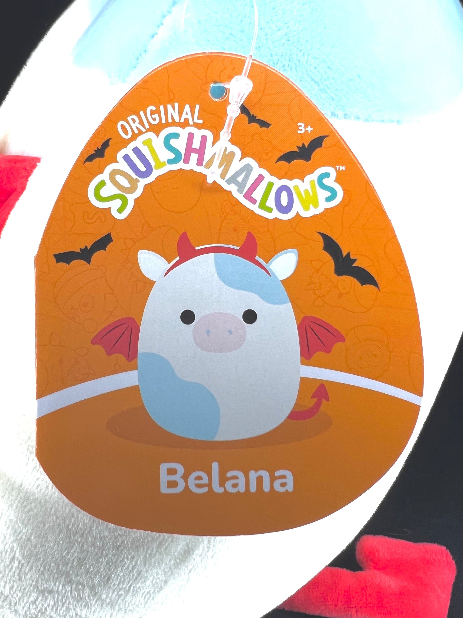 Squishmallow 8” Belana the Halloween Cow.