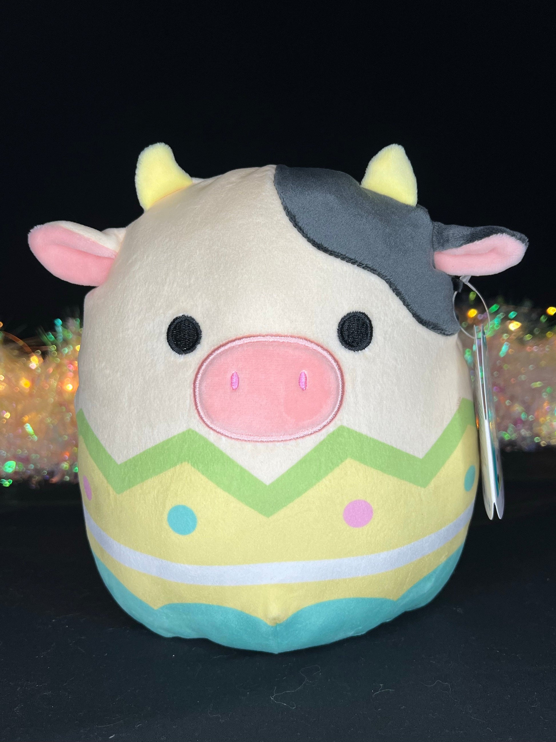 Squishmallow 8” Connor the Easter Cow.
