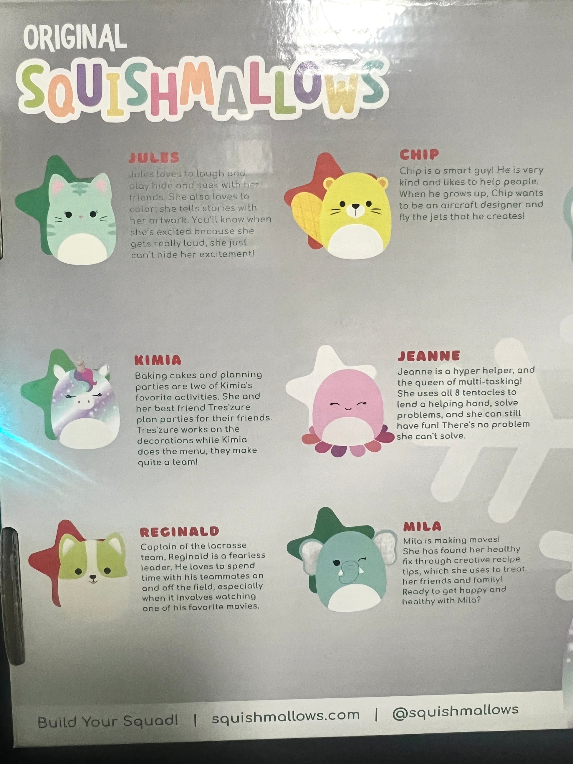 Squishmallow “Bright Squad” 2021 Ornament Set.
