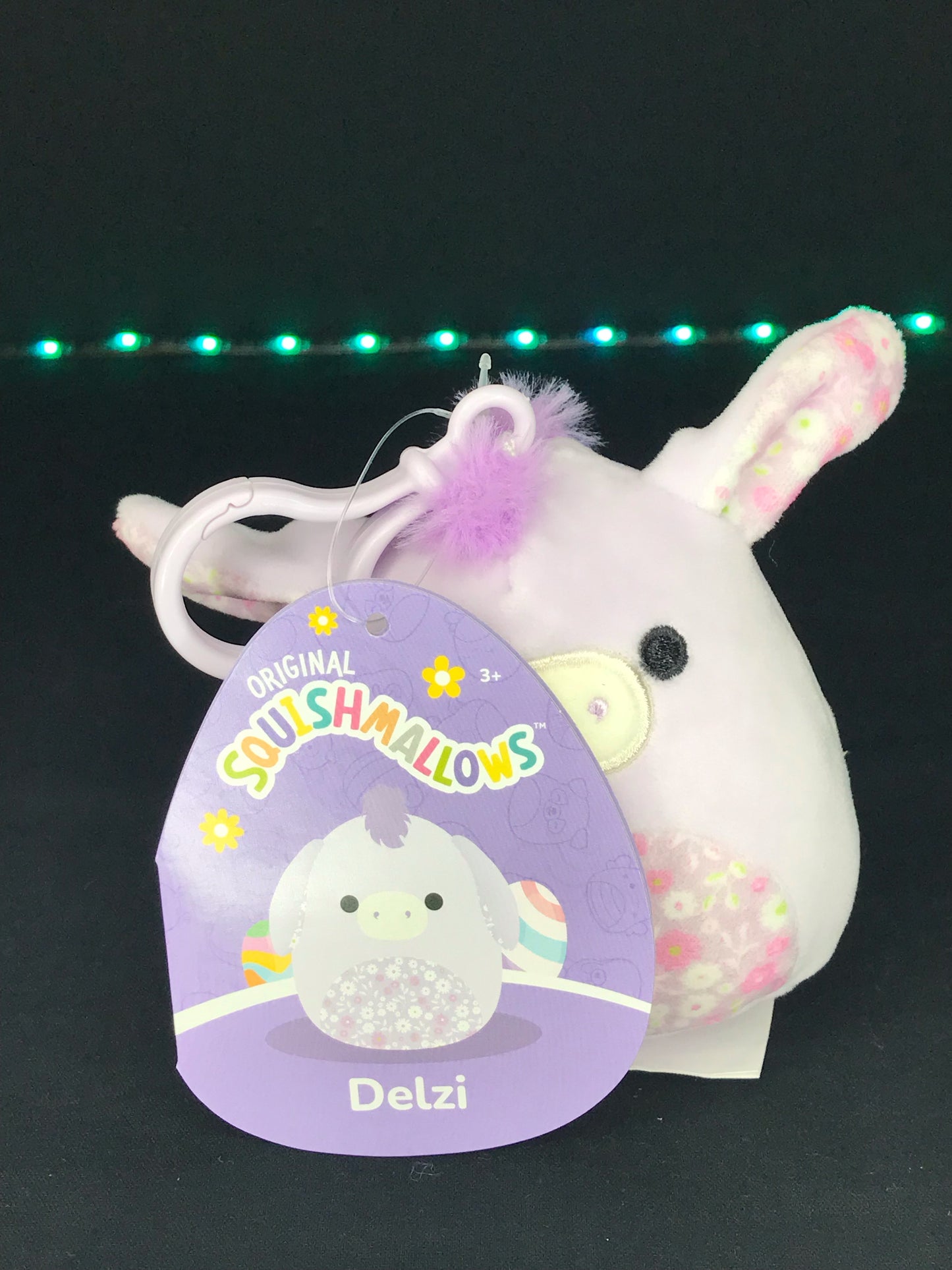 Squishmallow 3.5" Delzi the Donkey Clip