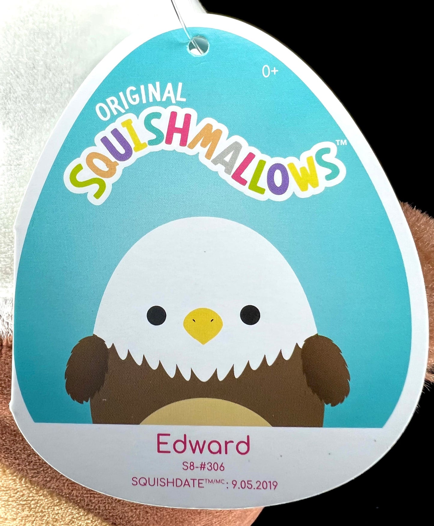 Squishmallow 8” Edward the Eagle.