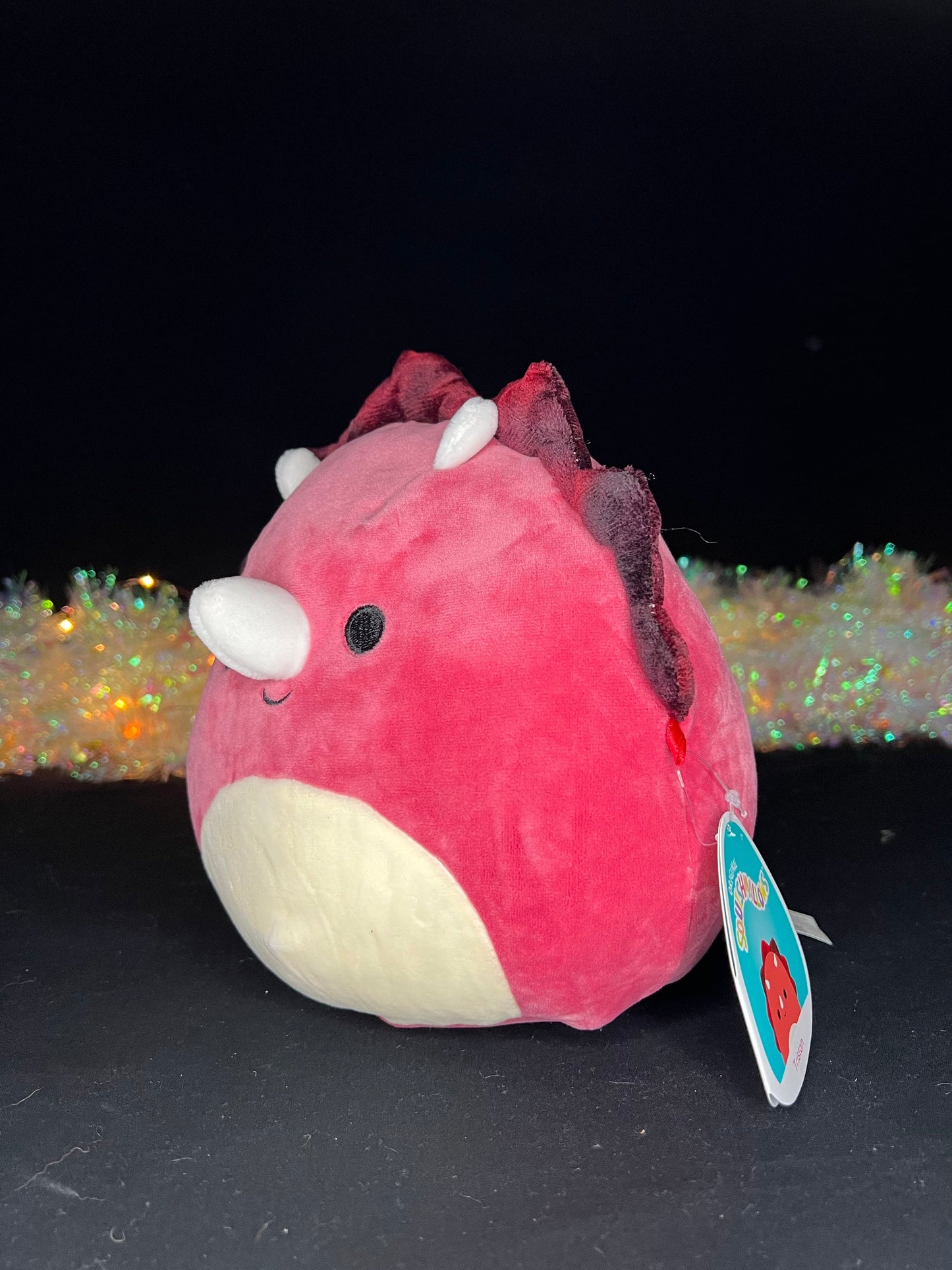 Squishmallow 8” Tristan the Red Triceratops Plush | Sweet Magnolia Charms.