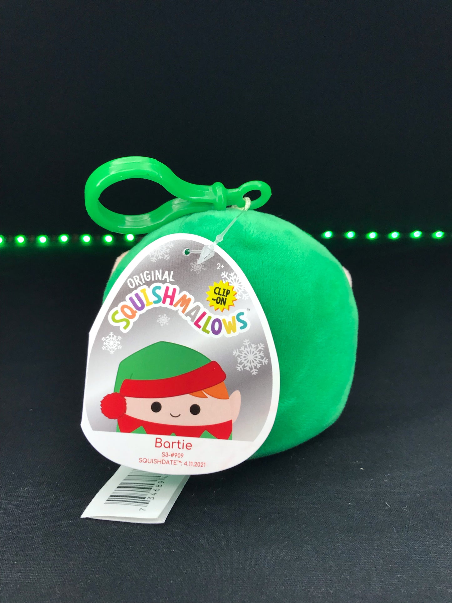 Squishmallow 3.5” Bartie the Elf Clip