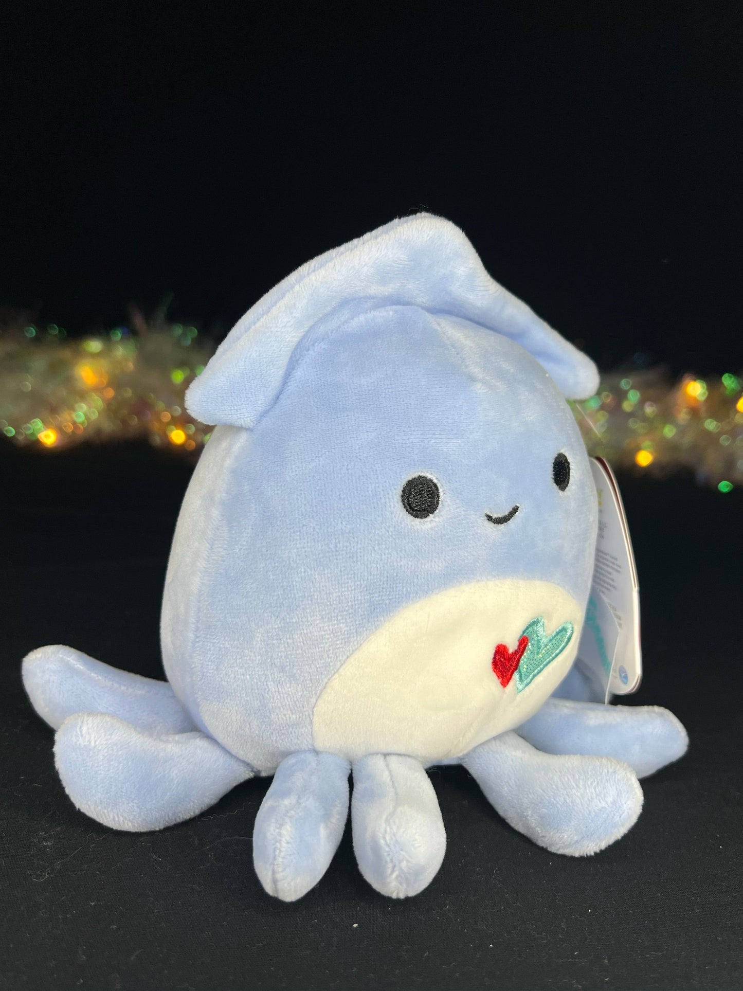 Squishmallow 5” Stacy the Squid with Hearts Plush | Sweet Magnolia Charms.