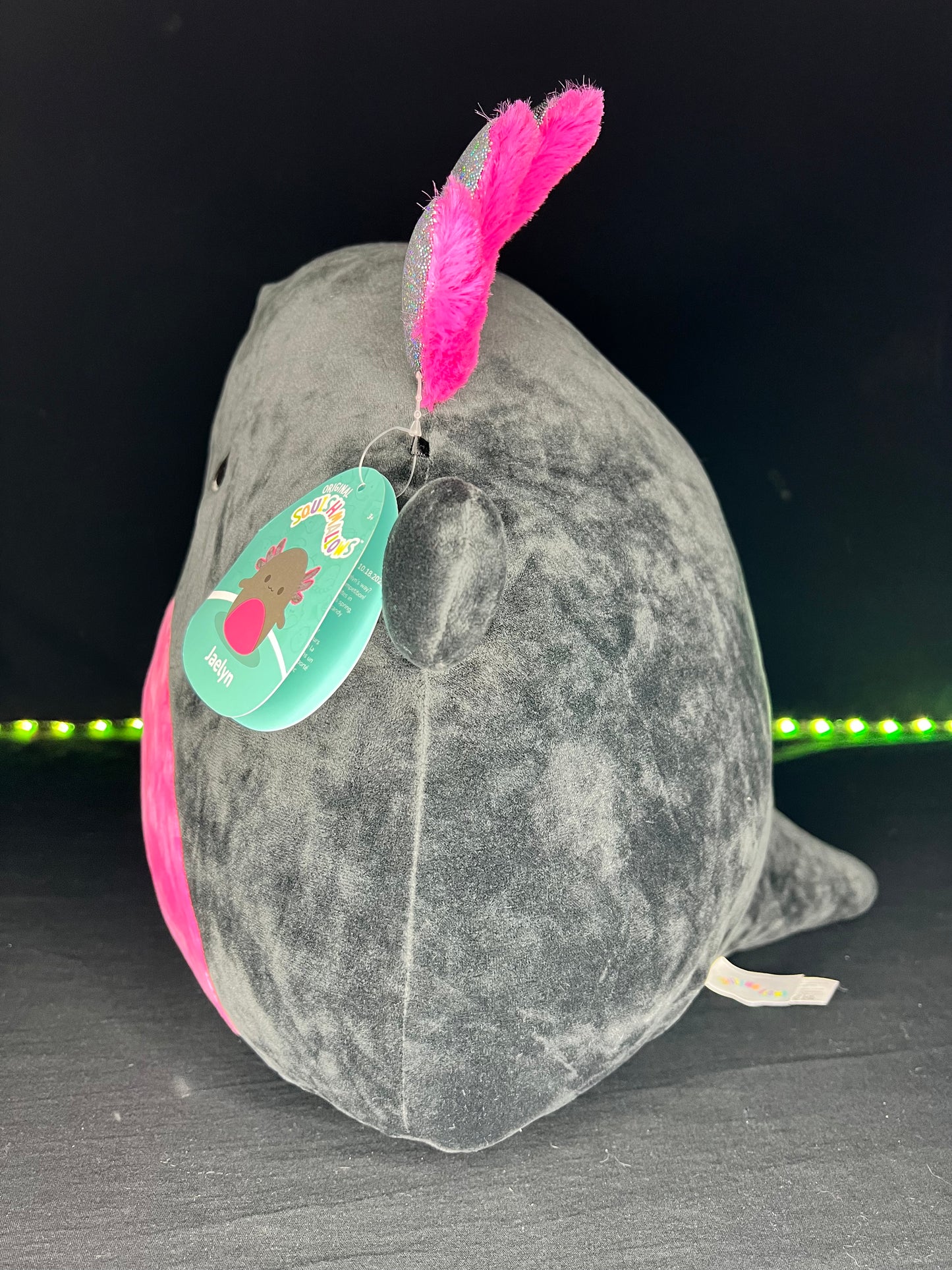 Squishmallow 14” Jaelyn the Black Pink Axolotl