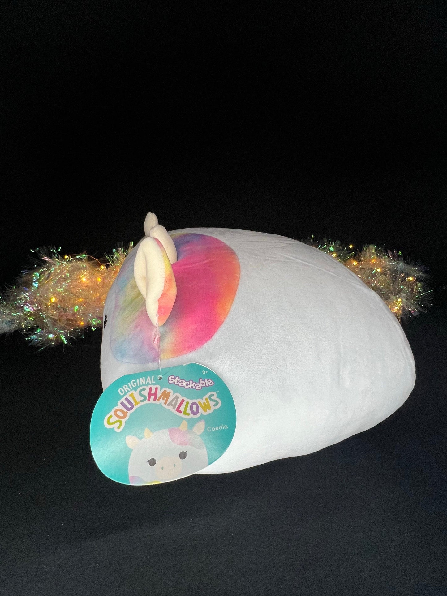 Squishmallow 12” Caedia the Cow Stackable Plush.