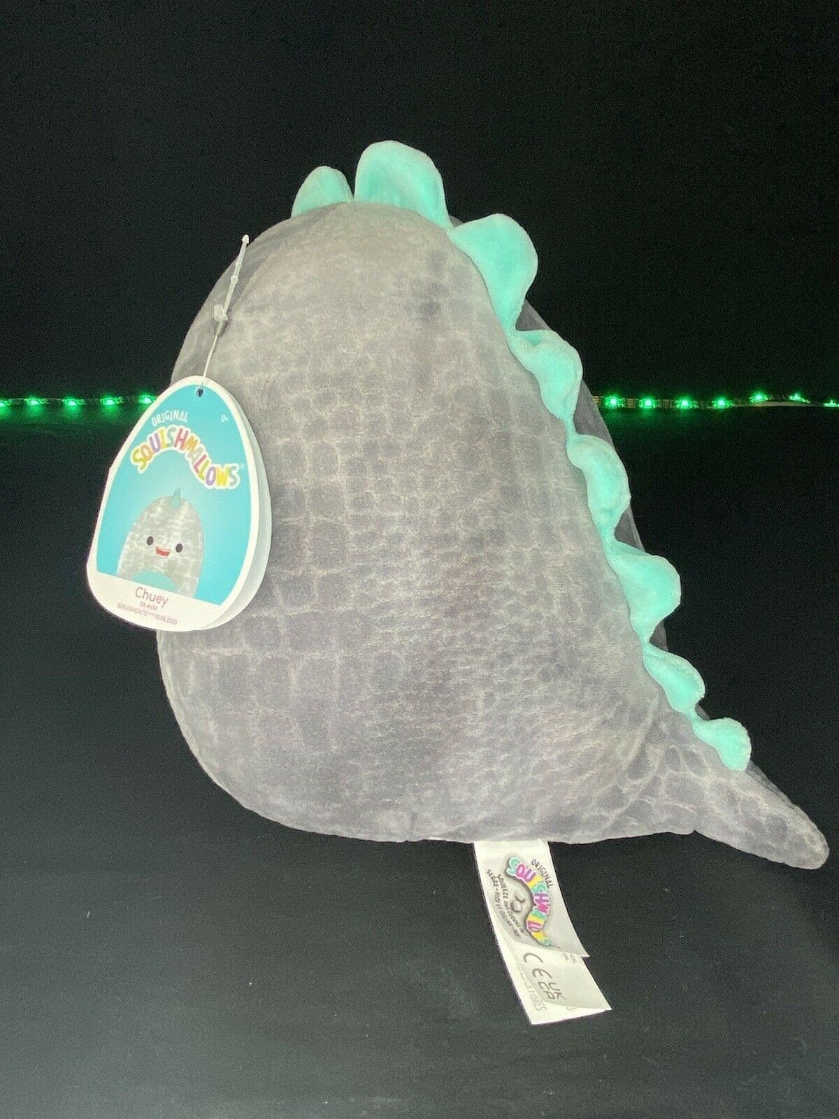 Squishmallow Chuey 8" T-REX Gray Scaled Teal Dinosaur Plush NWT 2021 Kellytoy | Sweet Magnolia Charms.