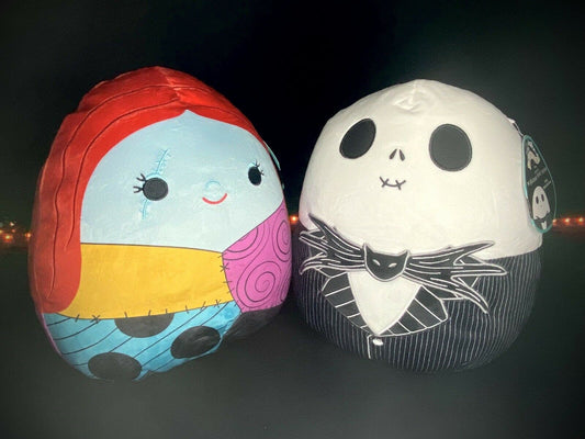 Squishmallow 12" Disney Nightmare Before Christmas Set-Sally And Jack | Sweet Magnolia Charms.