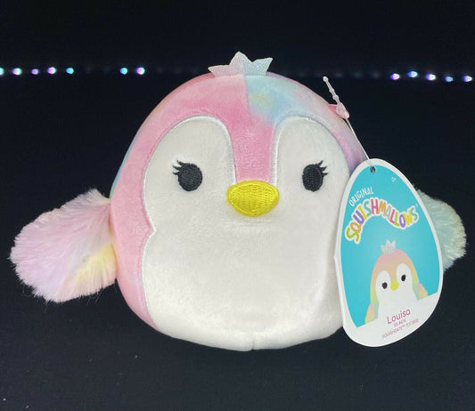 Squishmallows Penguin Princess LOUISA Rainbow Tie Dye 5” NWT HTF Kellytoy Rare | Sweet Magnolia Charms.