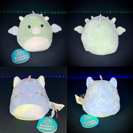 Squishmallows 5" Flipamallow Courtney the Cat AND Miles the Dragon - REVERSIBLE! | Sweet Magnolia Charms.