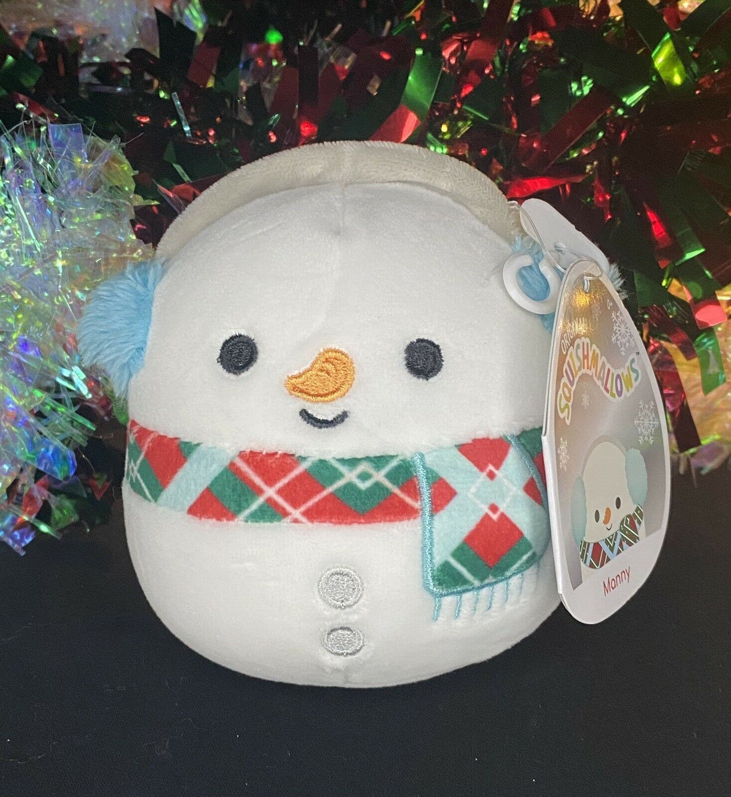 Squishmallow 4" Manny the Snowman Holiday Exclusive | Sweet Magnolia Charms.