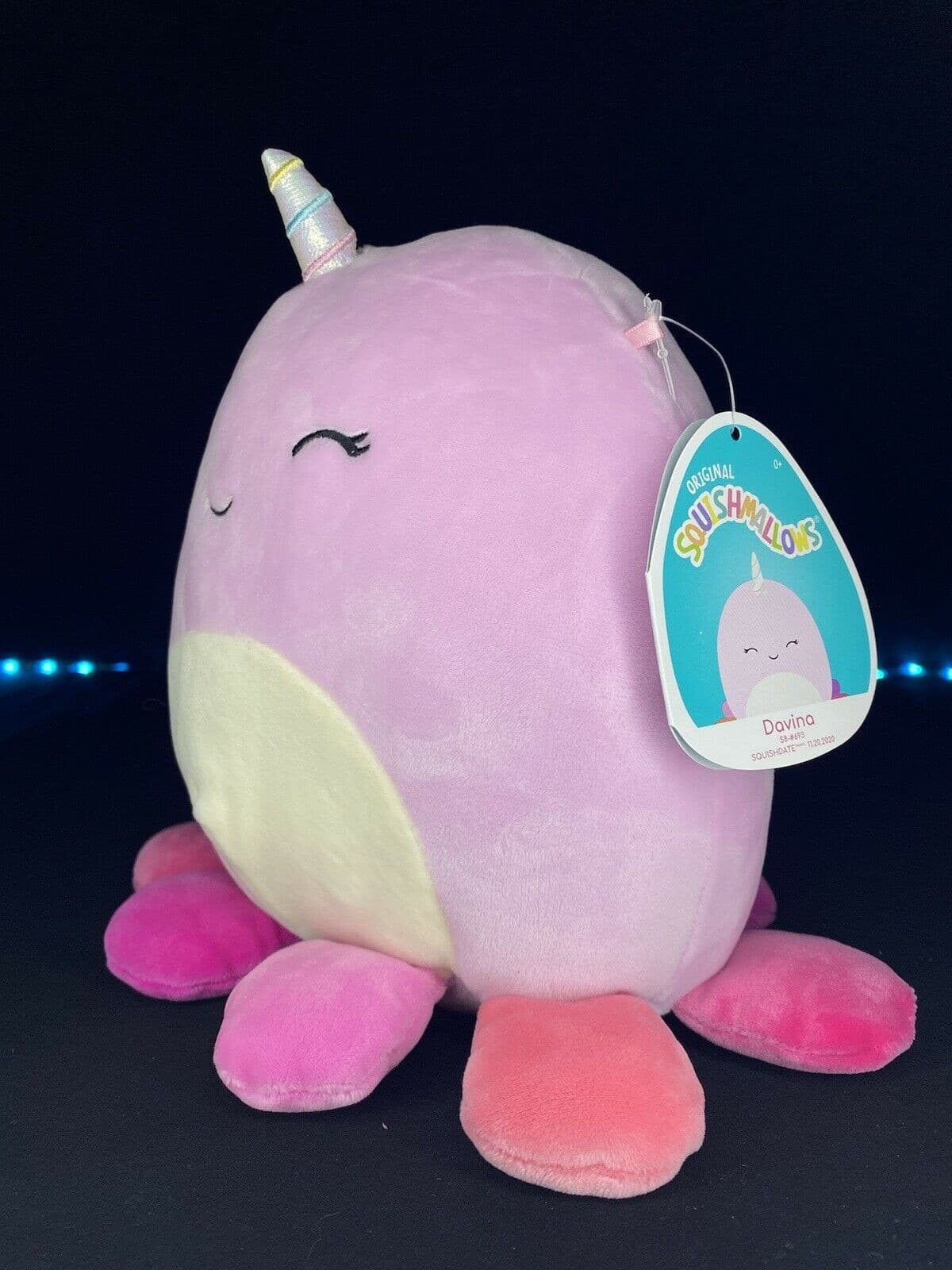 Squishmallows Kellytoy 2021 Davina Pink Octopus 8" Plush Doll Toy NWT HTF | Sweet Magnolia Charms.