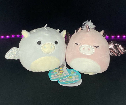 Squishmallow 5" Flip Raquel / Kenny Reversible Plush | Sweet Magnolia Charms.