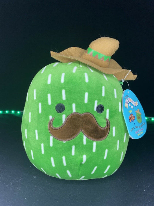 SQUISHMALLOW SQUAD 7" MARCELLUS CACTUS  MUSTACHE PLUSH CINCO DE MAYO NWT | Sweet Magnolia Charms.
