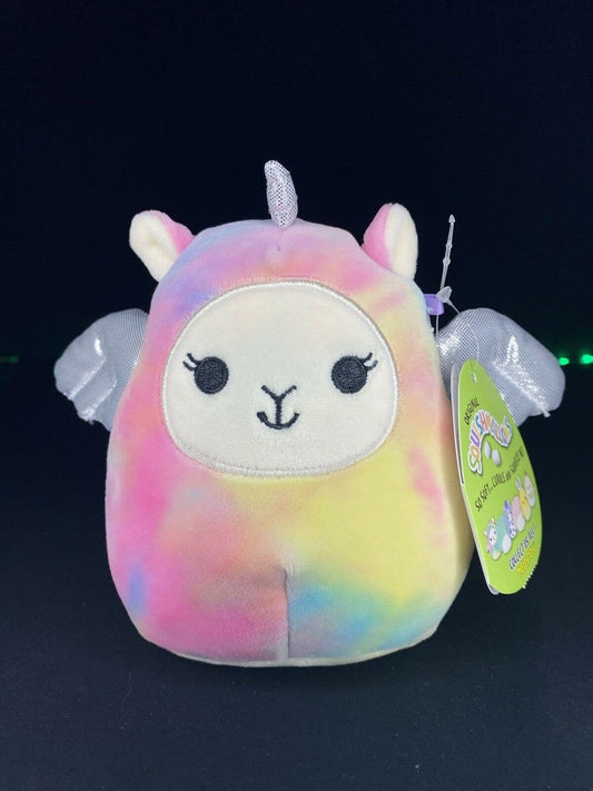 Squishmallow Kellytoy Lucy-May The Tie-Dye Llamacorn 5" Plush Toy NWT | Sweet Magnolia Charms.
