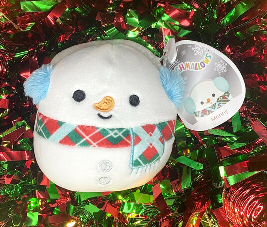 Squishmallow 4" Manny the Snowman Holiday Exclusive | Sweet Magnolia Charms.