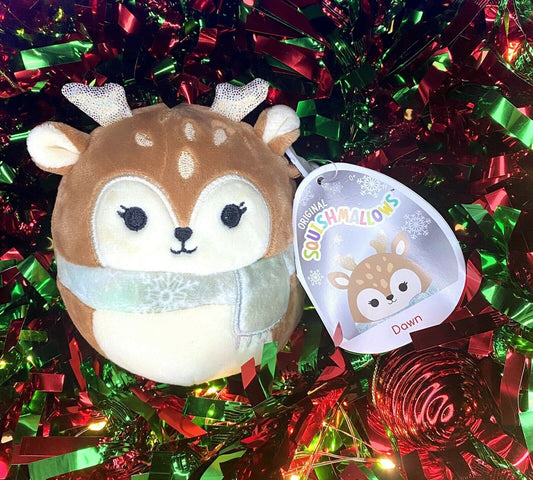 Squishmallow 4" Dawn the Deer Holiday Exclusive | Sweet Magnolia Charms.