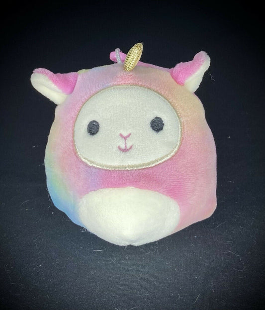 Squishmallow 3.5" Clip Lucinda Multicolored Llamacorn | Sweet Magnolia Charms.