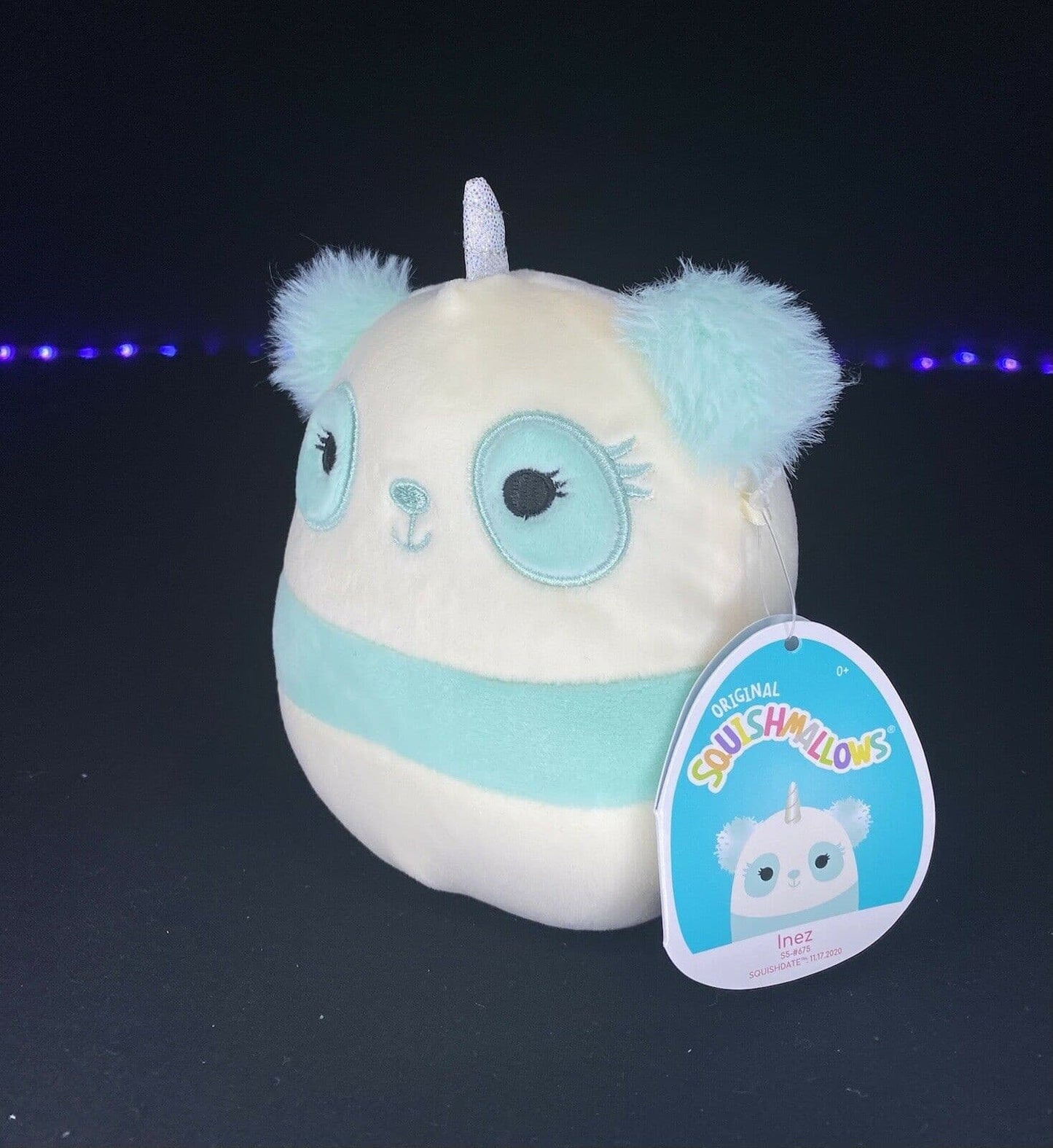 Squishmallow Inez 5" Mini Teal Panda Unicorn NWT authentic HTF | Sweet Magnolia Charms.