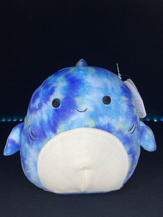 Squishmallow Luther Tiger Shark Tie Dye 8" Kellytoy 2021 NWT HTF AUTHENTIC | Sweet Magnolia Charms.