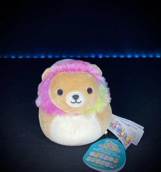 SQUISHMALLOW 5" FLIPAMALLOW LEONARD Rainbow Lion and LIV Teal Cheetah Plush | Sweet Magnolia Charms.
