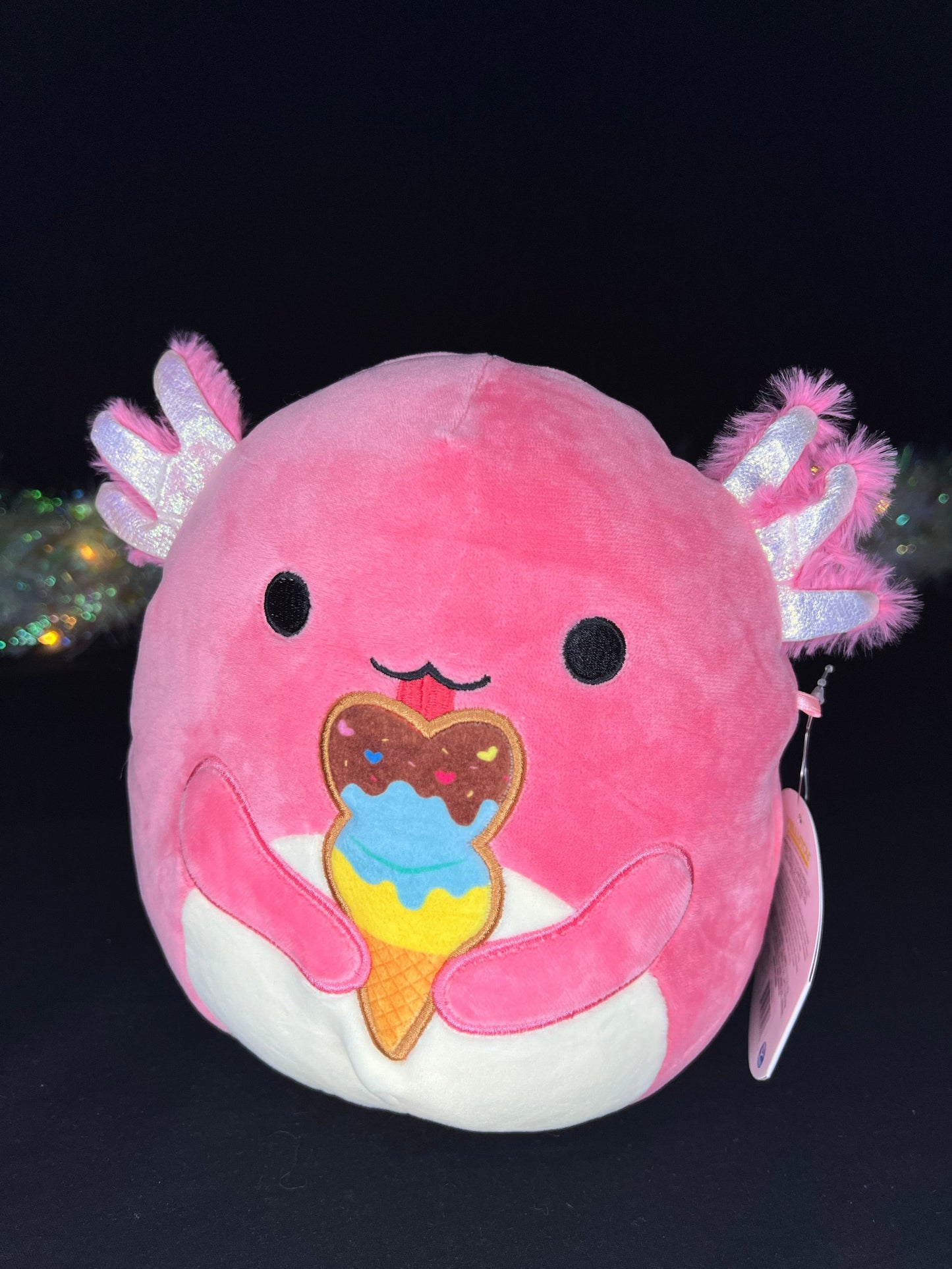 Squishmallow 8” Archie the Axolotl with Ice Cream | Sweet Magnolia Charms.