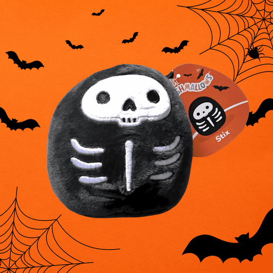Squishmallow 4” Stix the Skeleton.