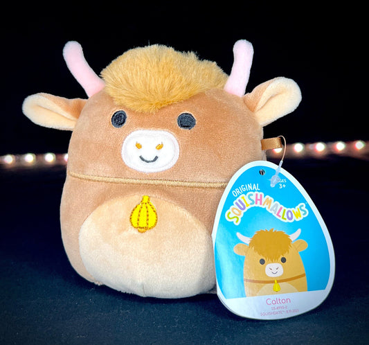 Squishmallow 4.5” Calton the Highland Cow Plush.